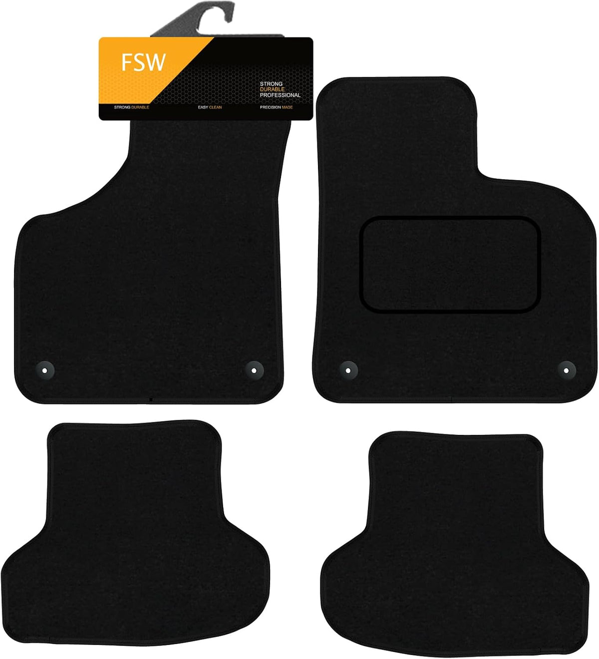 Audi A3 & S3 Hatch & Cabriolet 2003-2012 4 Clips Fully Tailored Car Floor Mats