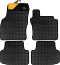 FSW Tailored Car Mats Fits Volkswagen Golf MK7 2013-2019, Rubber 3mm | Rubber Car Mats, Custom Tailored Fit, Heavy-Duty Anti-Slip, Waterproof