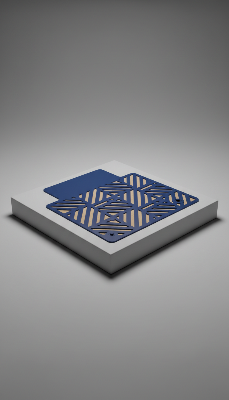 Performance Blue Laser-Cut Motif Mat